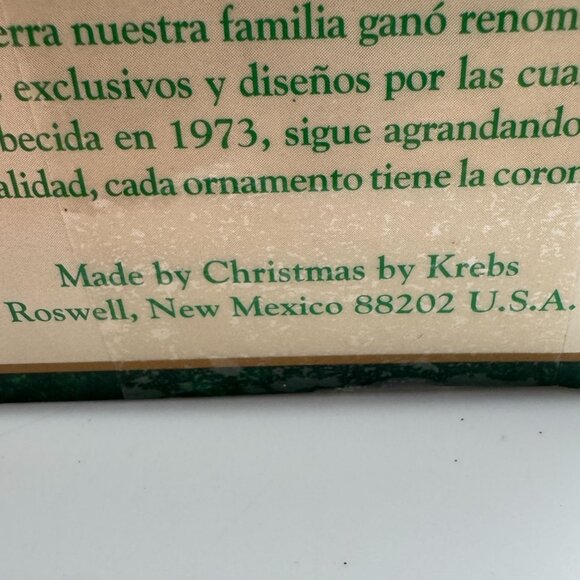 Krebs Glass Victorian Christmas Ornament Set Of 4 Cream Gold Glitter Vtg 2.5" - Picture 12 of 16